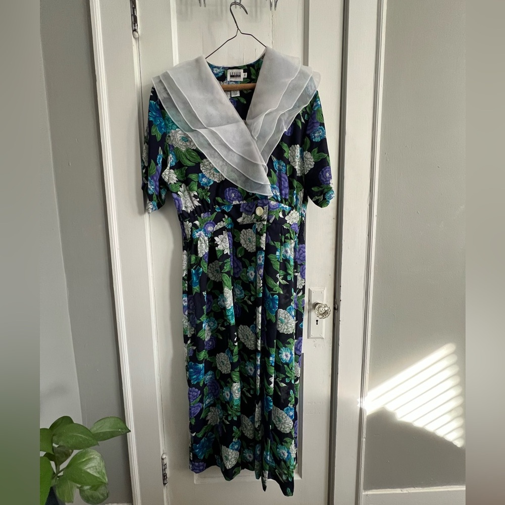 Vintage Women’s Dress 1980s Size 14 Leslie Fay